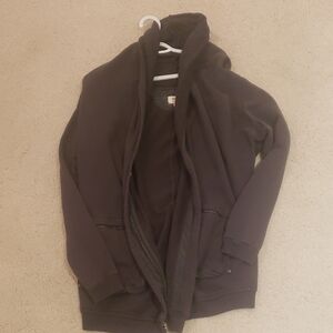 Wilfred Dark Gray Oversized Zipper Sweater